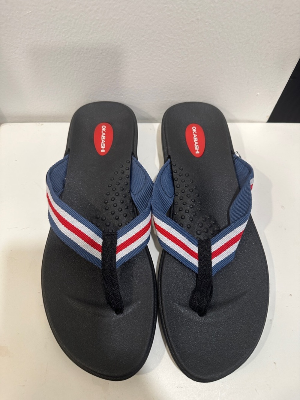Okabashi Patriotic Sandals size L EUC